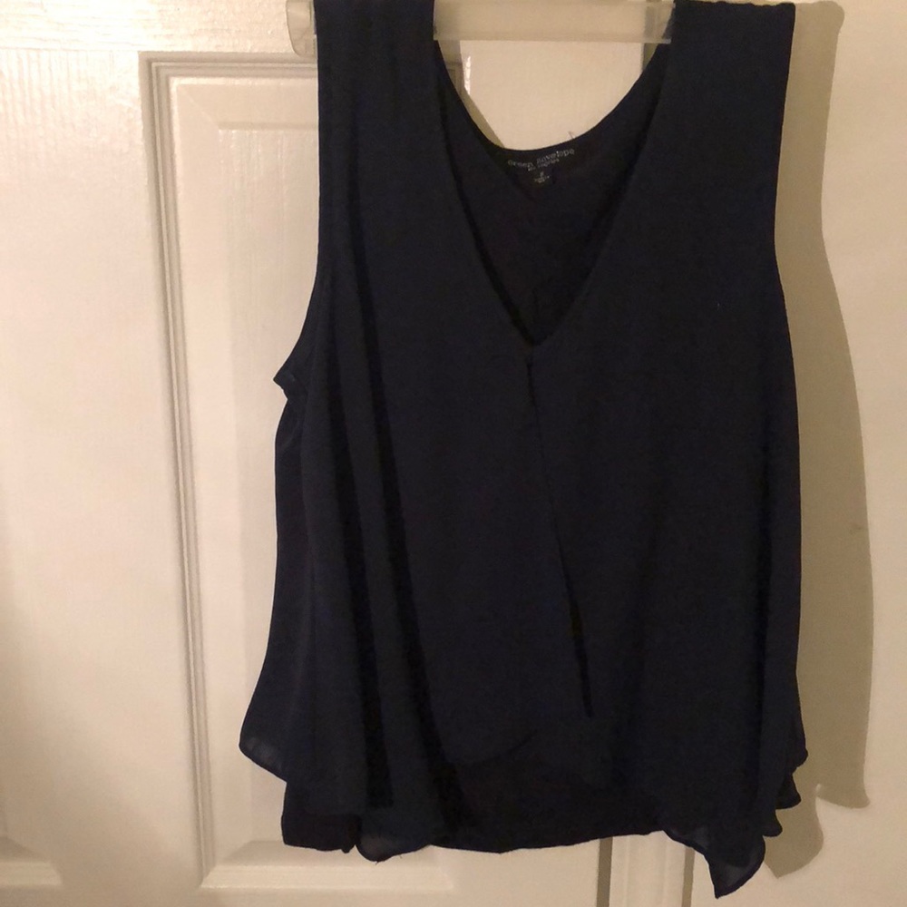 Navy business casual tank top